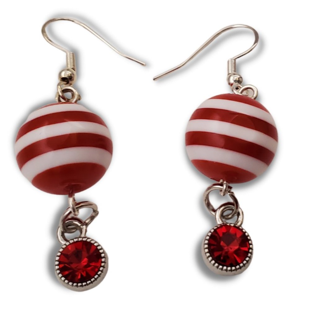 Dazzlina Red Swirl Earrings